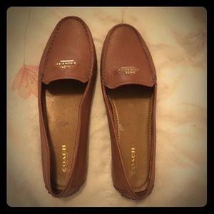 Coach Brown Leather Flats